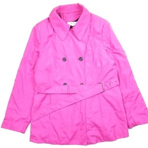 VTG 00's Calvin Klein Hot Pink Trench Coat Jacket